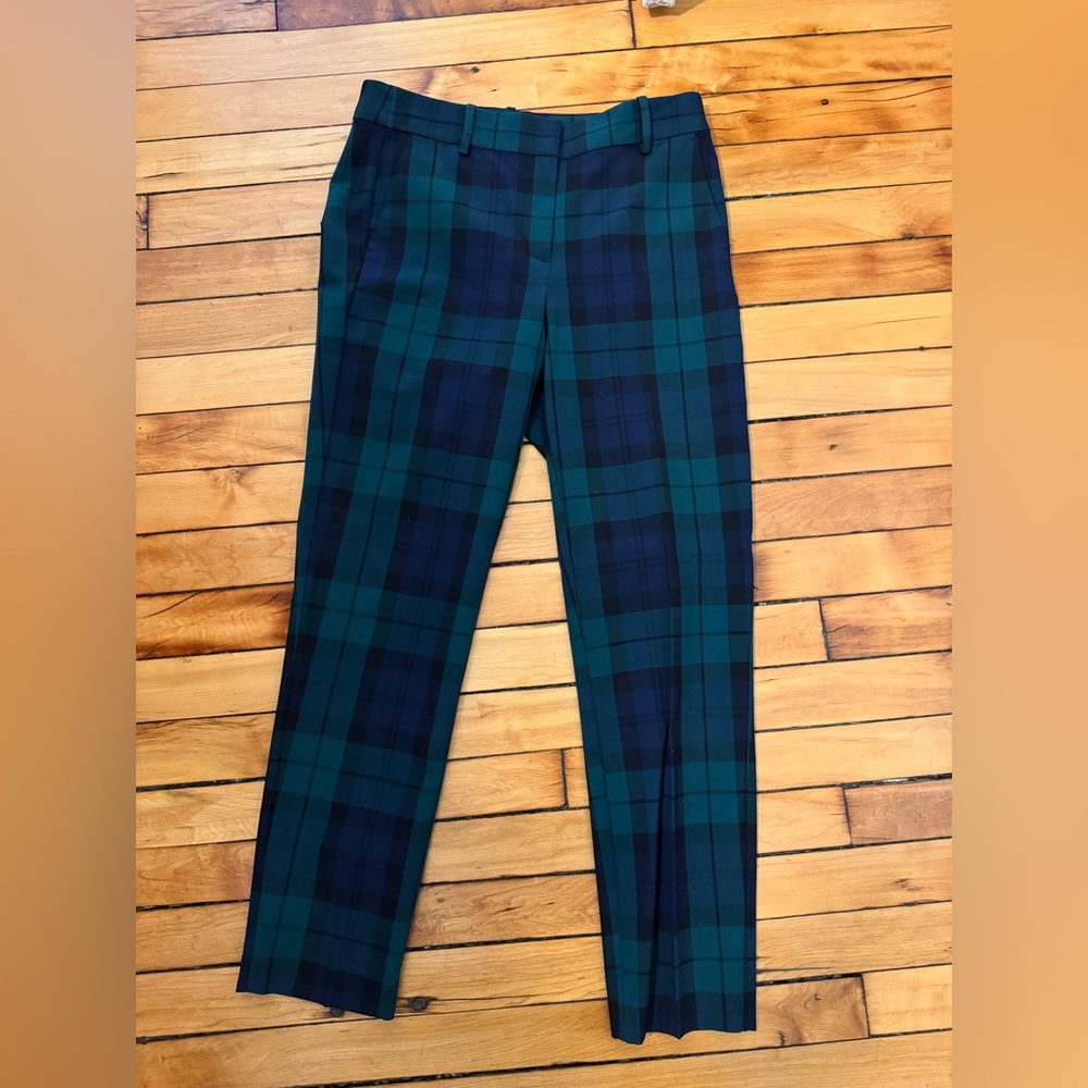 JCREW Ruby Black Watch Green Tartan Plaid Pants - Picture 3 of 4